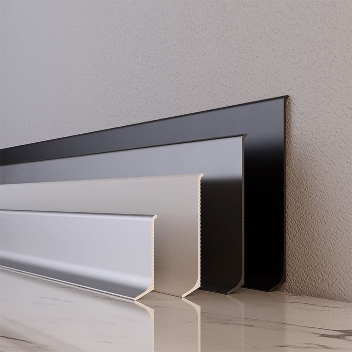 Алюмінієвий плінтус 30/40/60/80/100мм 150грн/м/пог.