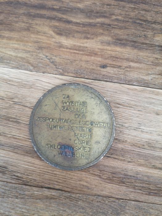 Stara moneta ZESPÓŁ TAŃCA LUDOWEGO UMCS ROK ZAŁ 1953 średnica 5 cm