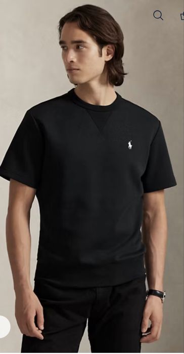 Sweatshirt de manga curta em malha dupla Polo Ralph Lauren