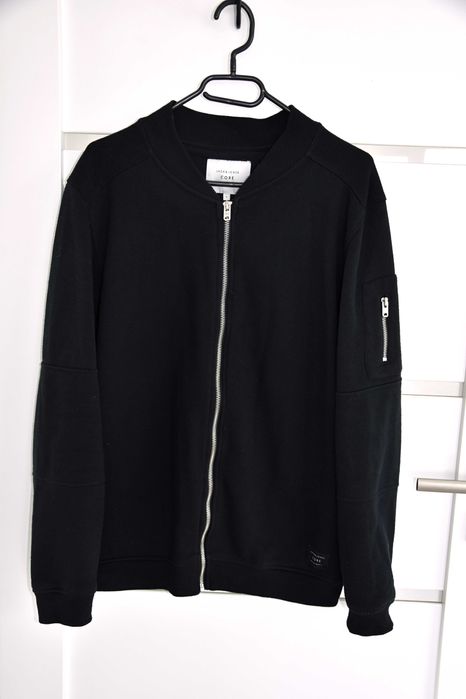 Jack & Jones czarna kurtka bluza bomberka dzianinowa S 36