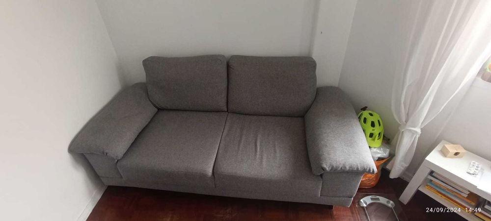 Sofá Sheldon 3 lugares cinza