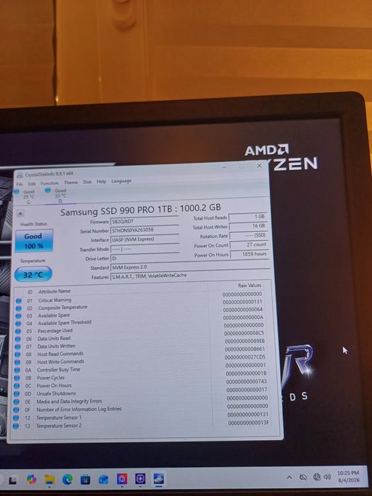 Samsung V-nand ssd 990 pro PCIe 4.0