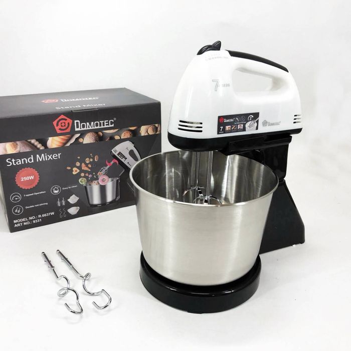 Міксер DOMOTEC  R6637W з 2л чашею/метал, 250 Вт, 7 швидкостей