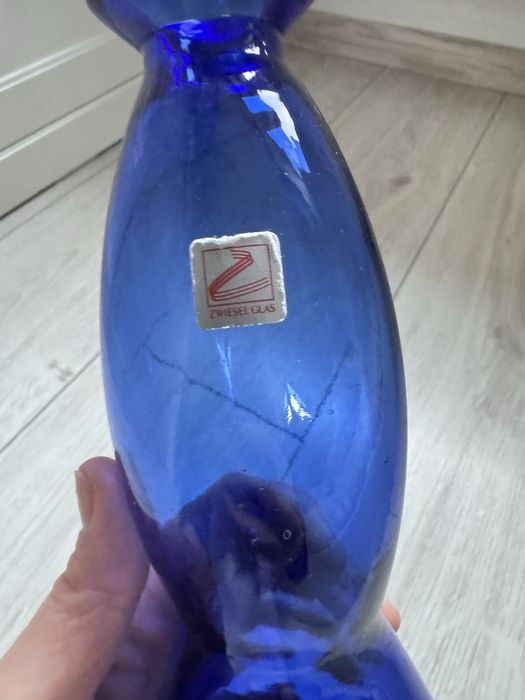 Wazon szklany niebieskie sskło
