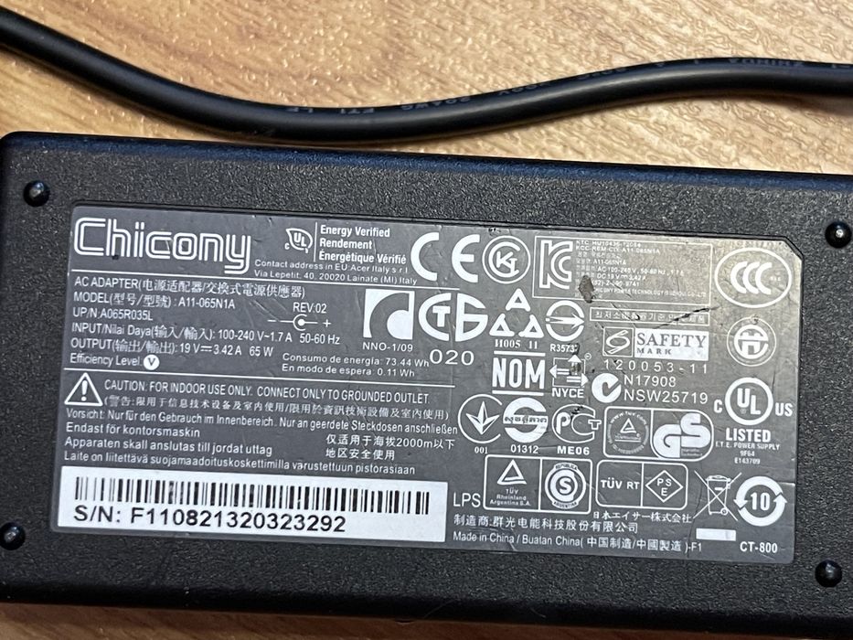 Блок питания ноутбука асус ASUS ACER айсер леново на запчасти состФото