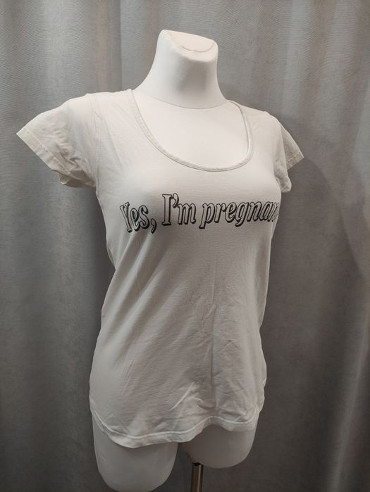 T-shirt ciążowy biały