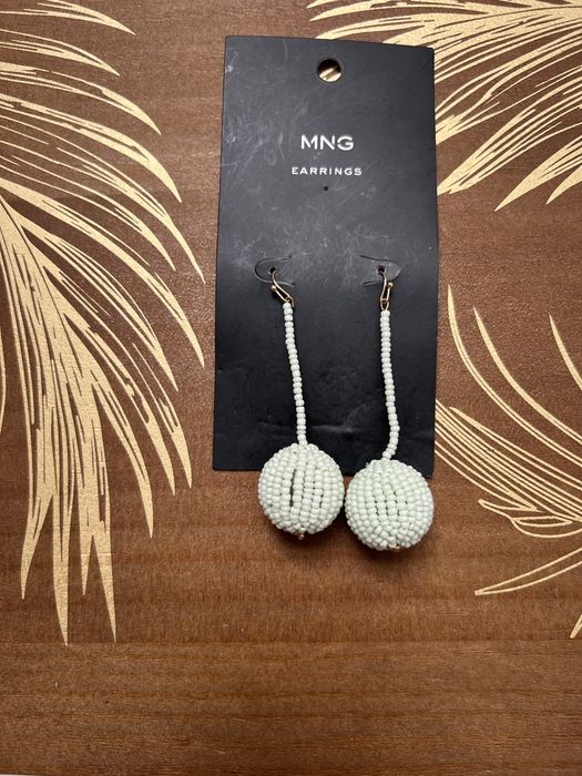 Kolczyki Mango MNG Earrings boho etno casual wiszące korale koraliki