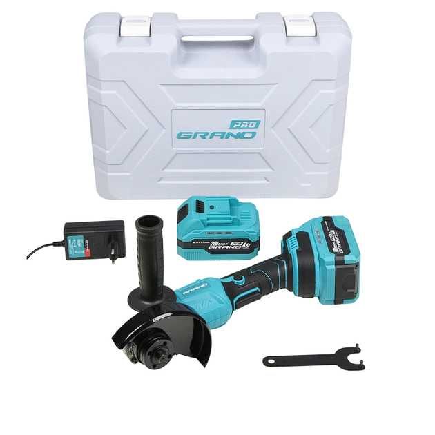 Акумуляторна болгарка Grand МШУ-125/20BL безщіткова, у кейсі, 2 АКБ