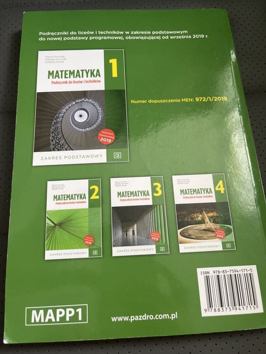 Podręcznik do matematyki klasa 1 liceum/technikum