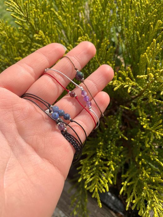 Bransoletki minimalistyczne handmade z kamieniami witchcraft fairycore
