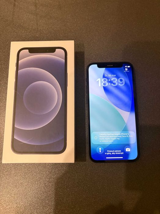 iPhone 12 mini 256GB czarny pudełko etui Kraków idealny stan