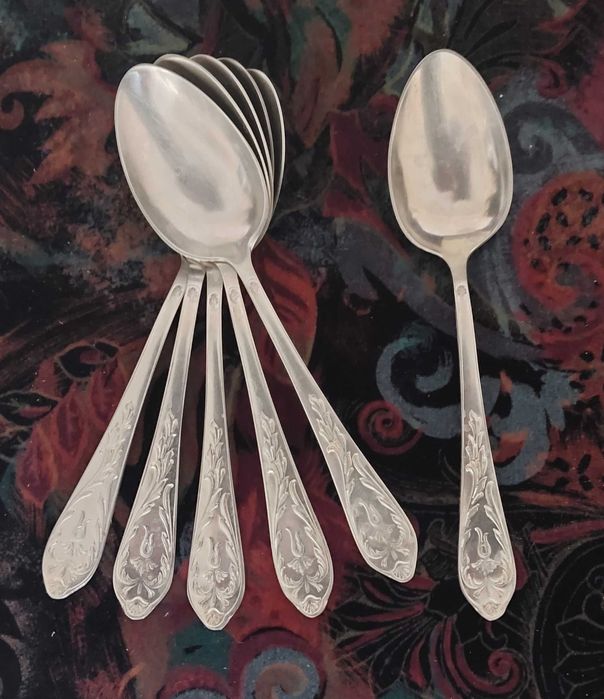 нові  ложка, виделка , чайна ложка нерж.сталь мельхіор