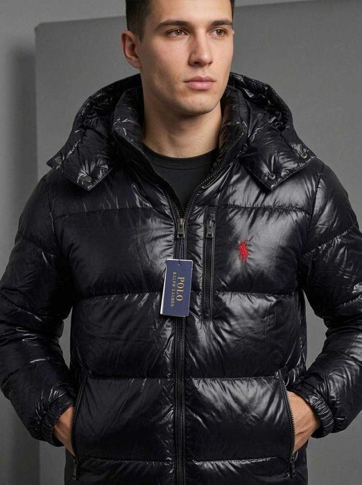 Пуховик Ralph Lauren глянцевий  ПОЛО Polo зимова куртка чоловіча M L XL XXL