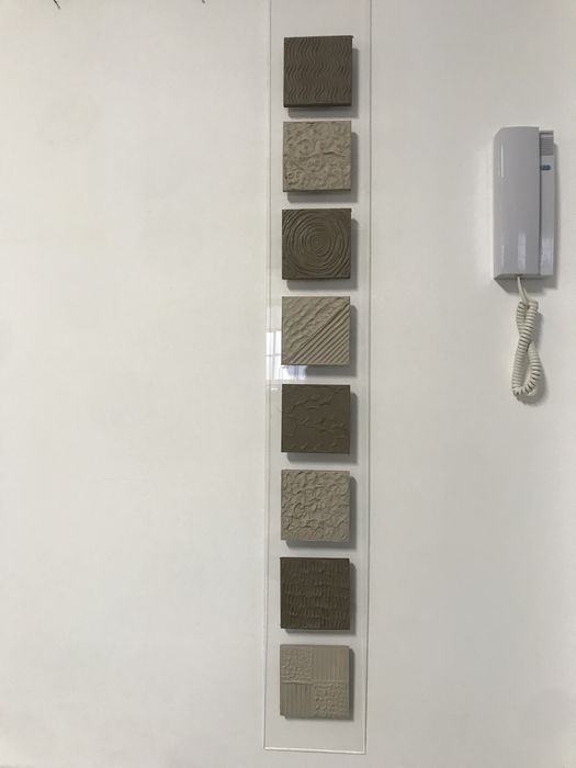 Quadro em acrílico e madeira texturada e  pintada