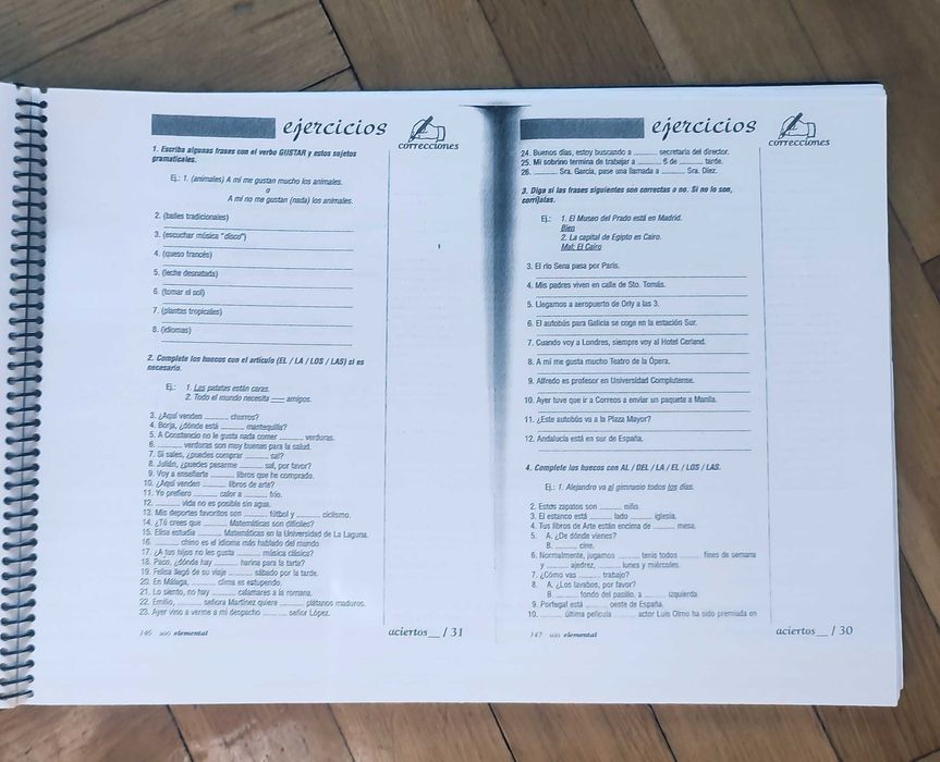 Uso de la gramática española Elemental