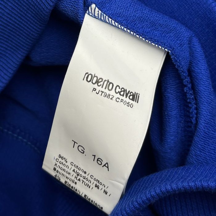 Bluza z kapturem Roberto Cavalli niebieska bawelniana xs (junior 16)