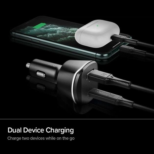 Автомобільна зарядка Spigen PowerArc PC1800 30W USB-C PD + USB-A QC 3.0