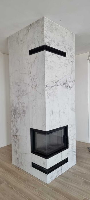 kompleksowy montaż kominka HITZE albero i spieków / nowoczesny spiek