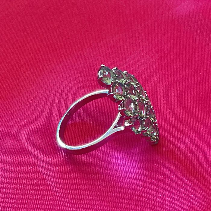 Anel prata 925 blue stone tamanho de 17 m