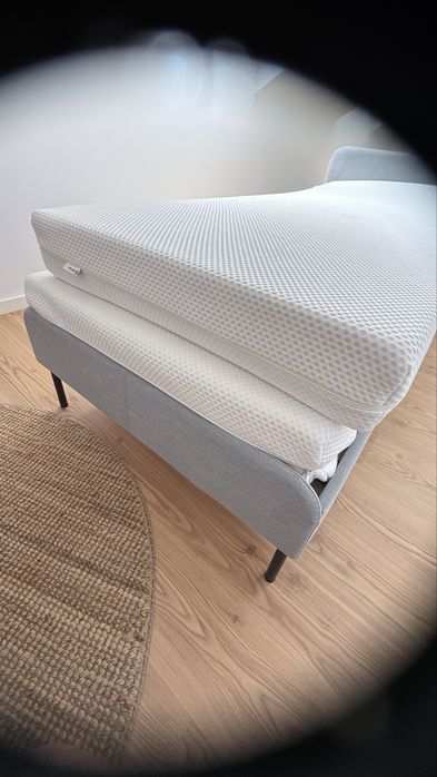 Cama Slatum  com colchão Abygda (ikea)