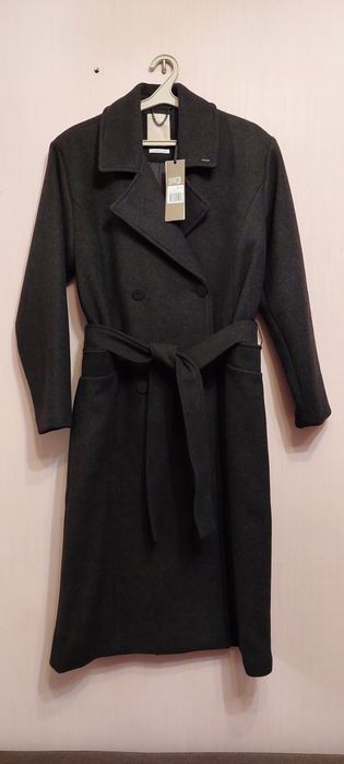Мехх пальто в составе шерсть На размер M-L-XL. Новое
