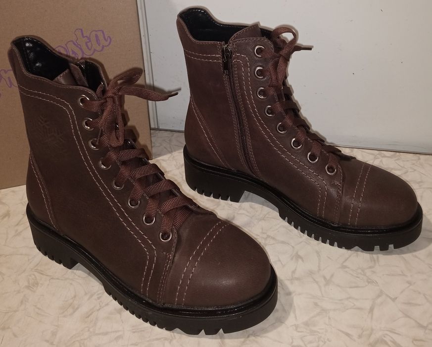 Ботинки женские кожаные зимние.