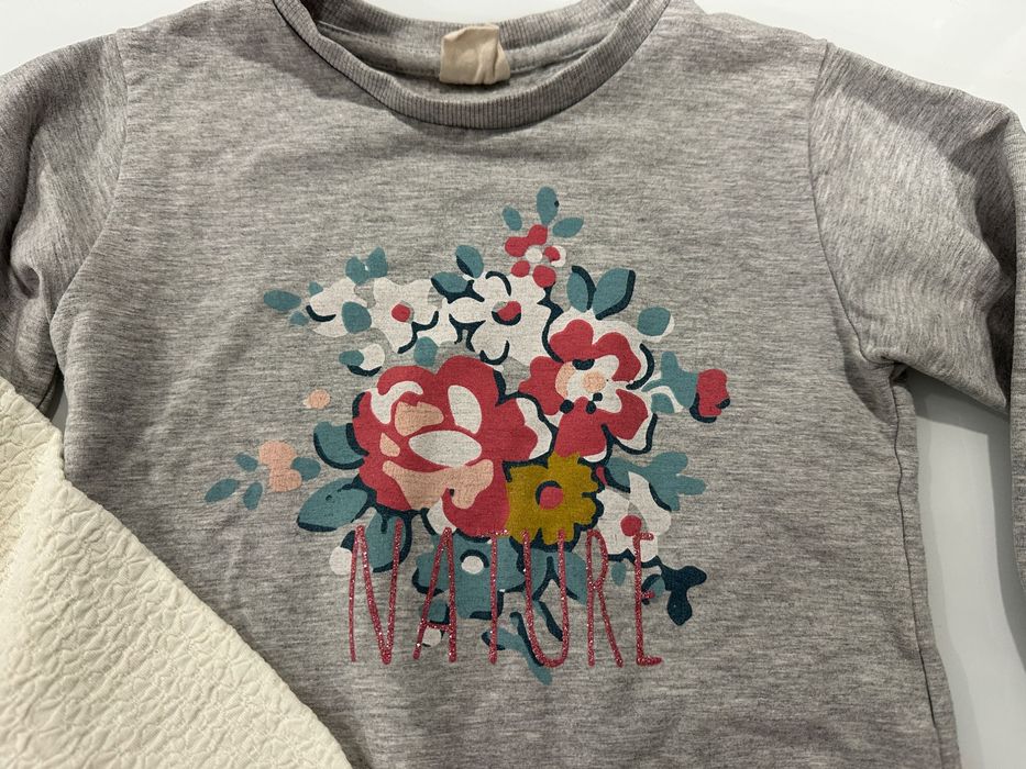 Camisola Branca Zara + Cinza Zippy (3/4 Anos)