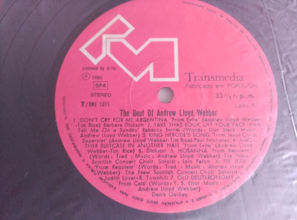 LP Vinil The Best of Andrew Lloyd Webber