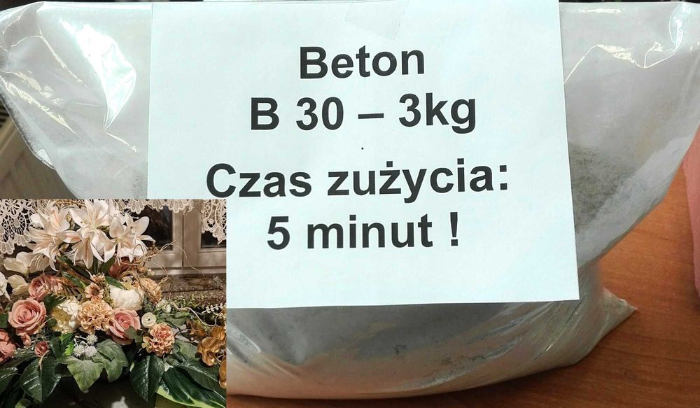 Beton B30 do stroików dla florystów – lepszy niż gips!