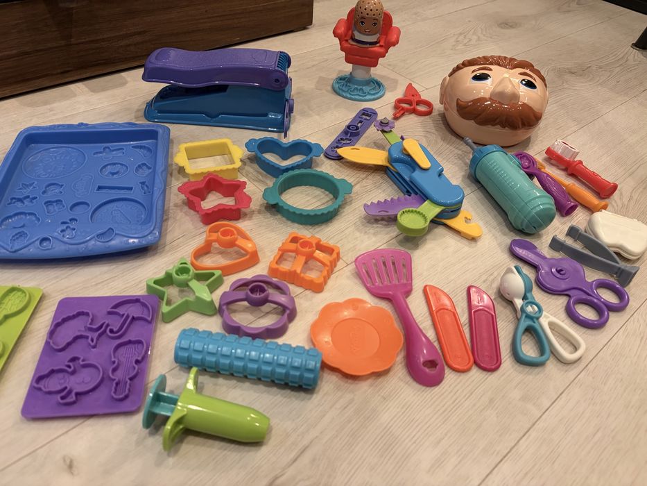 Oryginale Play Doh wiele zestawów dentysta fryzjer kuchnia gotowanie