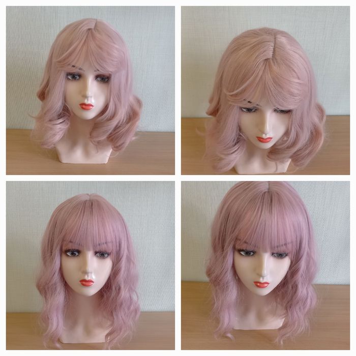 Парик перука світло рожевого кольору