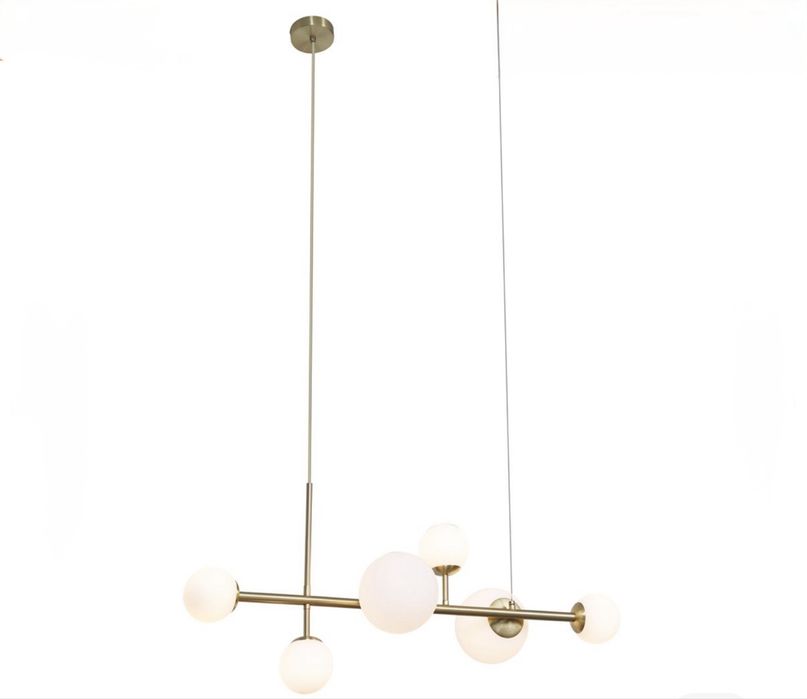 Złota lampa wiszaca sufitowa Dorado kule modna