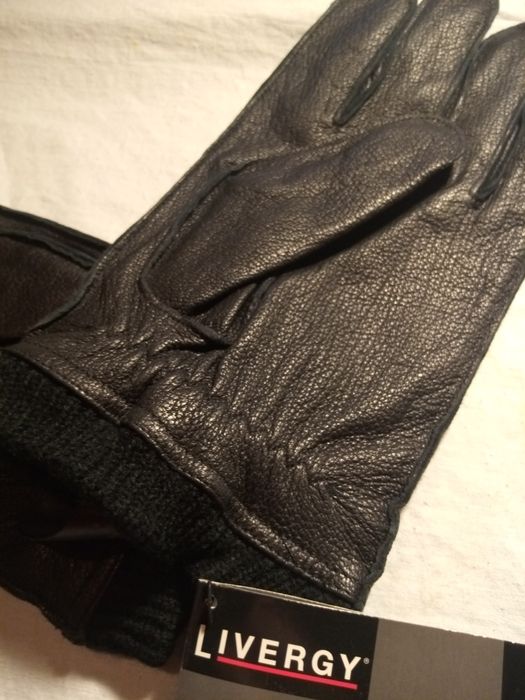 Перчатки мужские кожаные новые