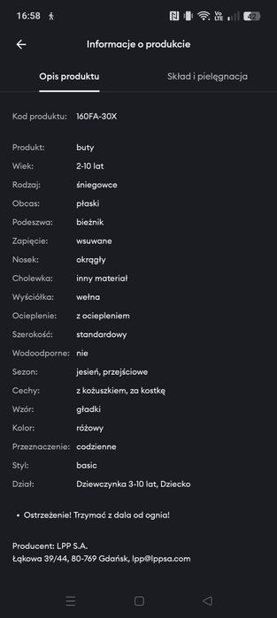 Śniegowce ocieplane dziewczęce r.34