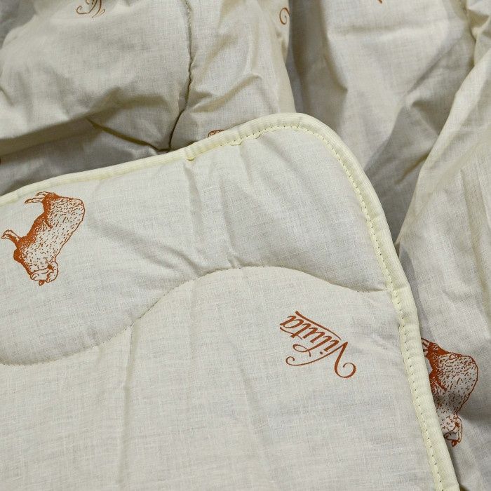 Ковдра зимова вовняна Viluta, тканина бавовна, натуральна, 200*220