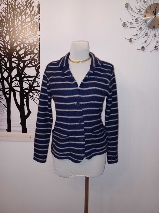 CAMBRIDGE sweter bardzo ciepły kardigan 80%wełny dla M/L+
