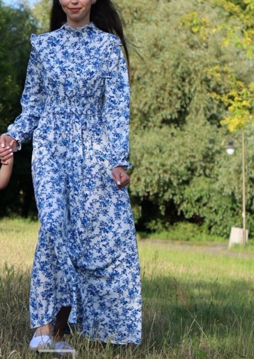 Sukienka w kwiaty długa sukienka maxi Boho sukienka Vintage