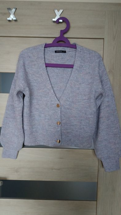 Kardigan damski liliowy