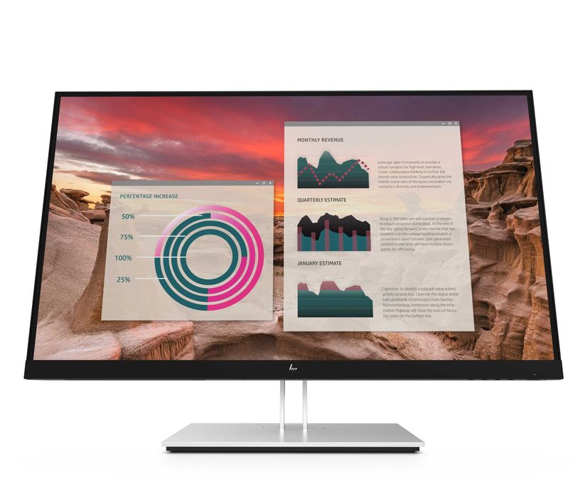 Монітор HP E27u G4 68.6 cm (27″) Quad HD Black, Silver