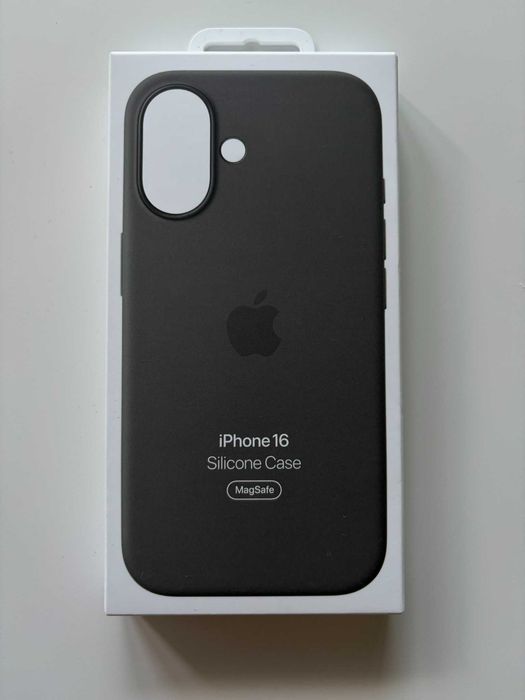 Nowe oryginalne ETUI Apple Silicone Case MagSafe iPhone 16 plecki kolor stone gray ciemnoszary / grafit