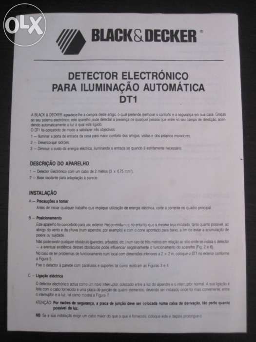 2 Sensores de movimento para iluminação black&decker