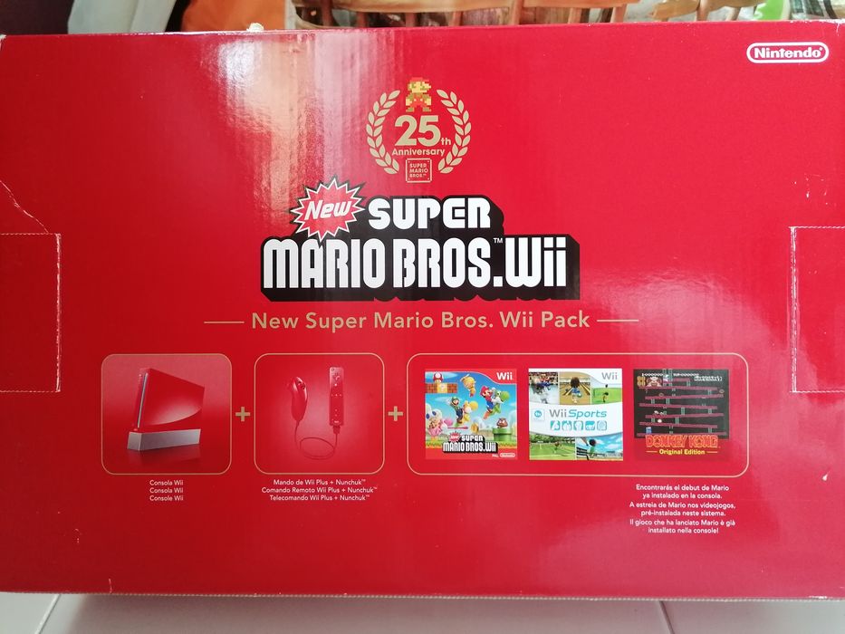 Nintendo Wii Super Mário Bros Pack 25th Anniversary