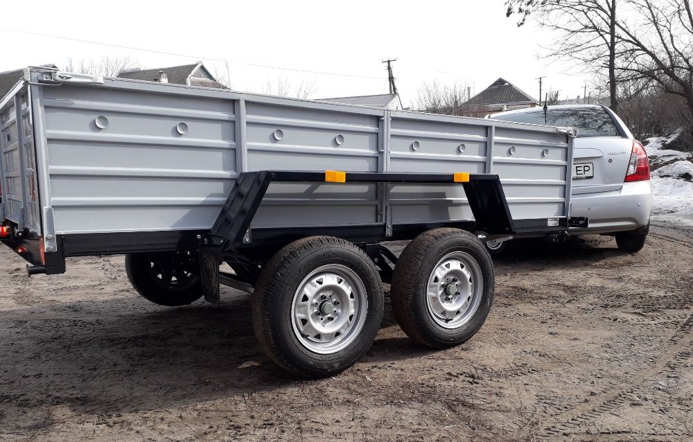 Двохосний Причіп для легкового авто чи буса (Посилений)! Прицеп