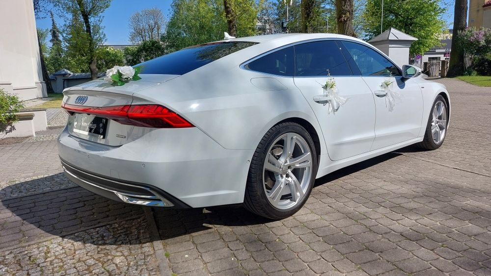 Promocja! od 500 ! Audi A7 s line sportback biały auto do ślubu