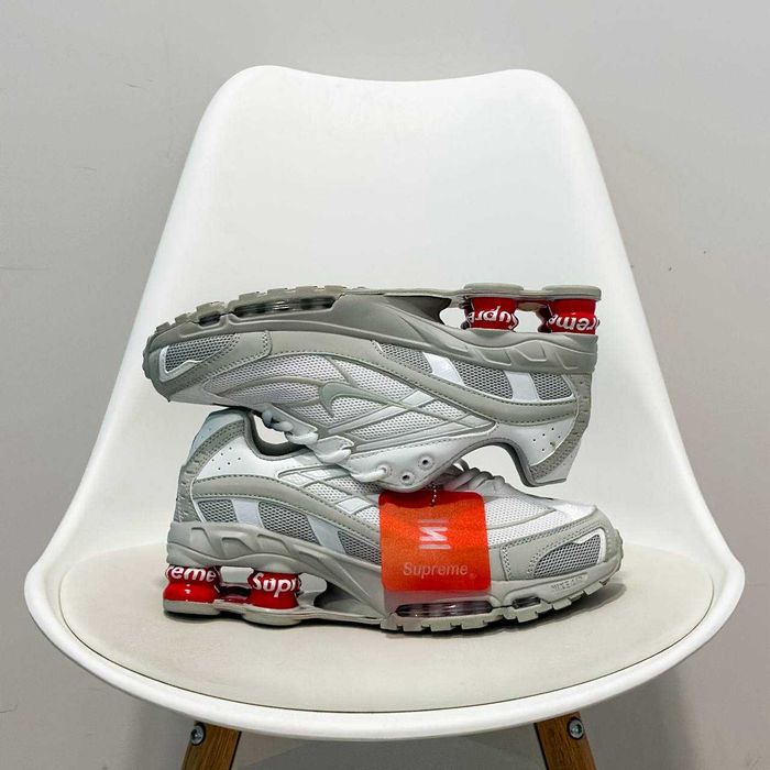 БЕЗ ПЕПЕДПЛАТ  Supreme x Nike Shox Ride 2 SP White Grey