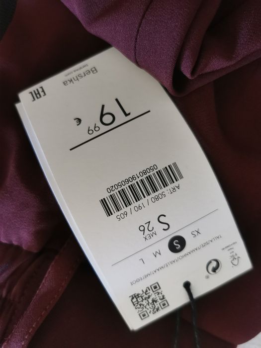 Calça bourdeaux bershka