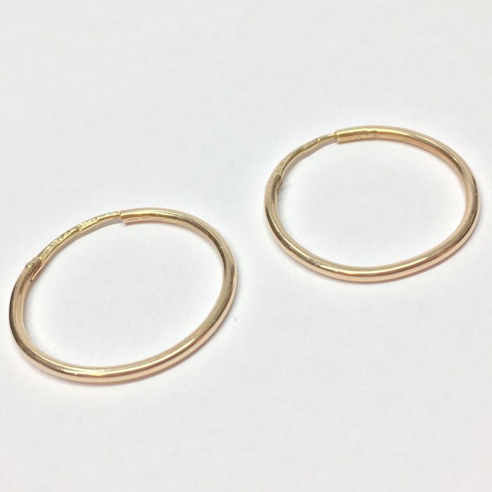 Złote KOLCZYKI 585 14K cudowne duże KOŁA 22mm