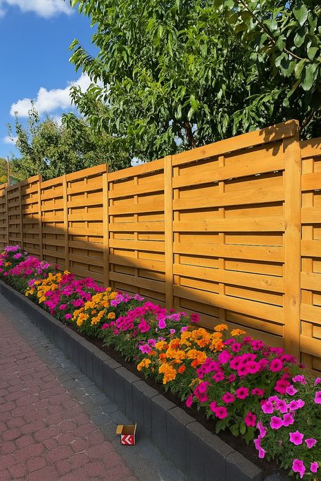 Płot lamelowy Dowolny Wymiar!!, Panel lamelowy, Pergola,  6cm grubości