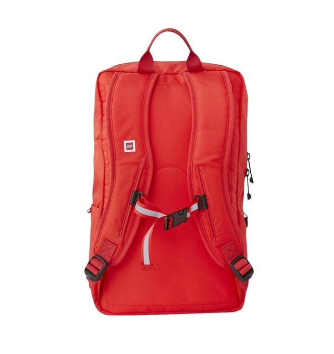Plecak szkolny 18L , czerwony, Plecak Brick 1x2 LEGO duża wersja kloc