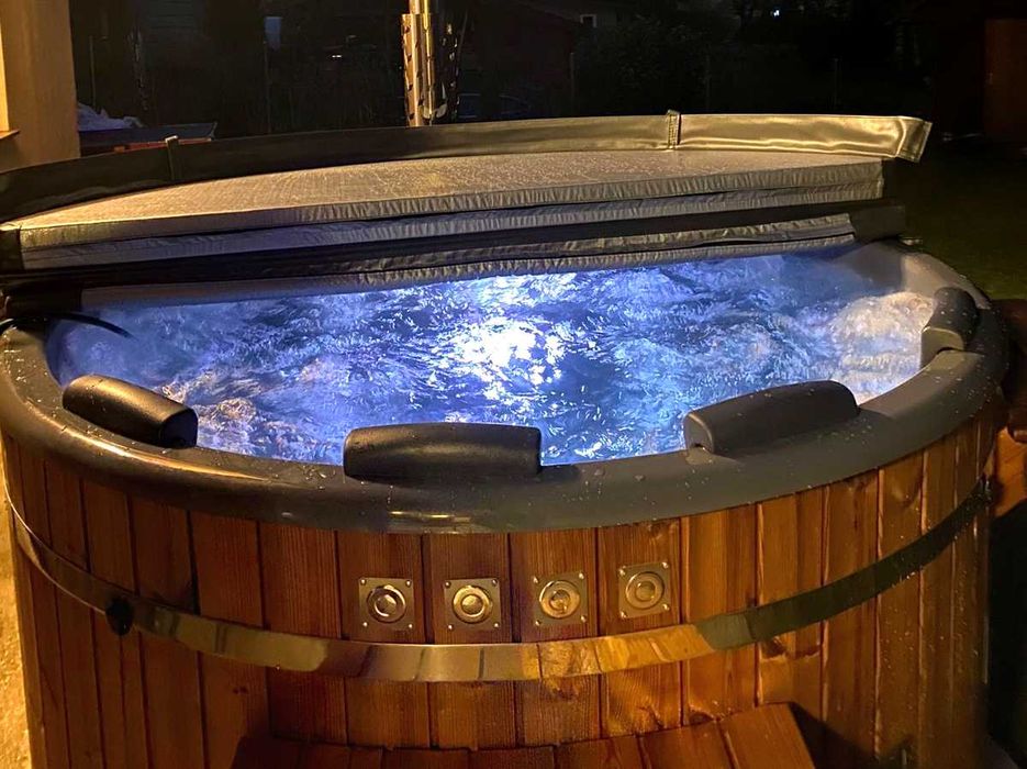 Balia Ogrodowa ruska bania jacuzzi 200cm piec zewnętrzny